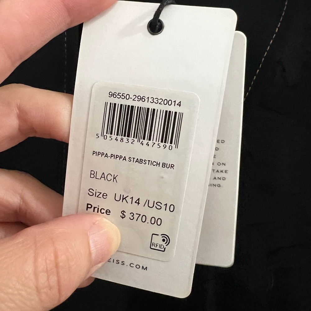 Reiss Pippa stabstich Burnout Dress - Size 10 - NWT - Picture 6 of 13